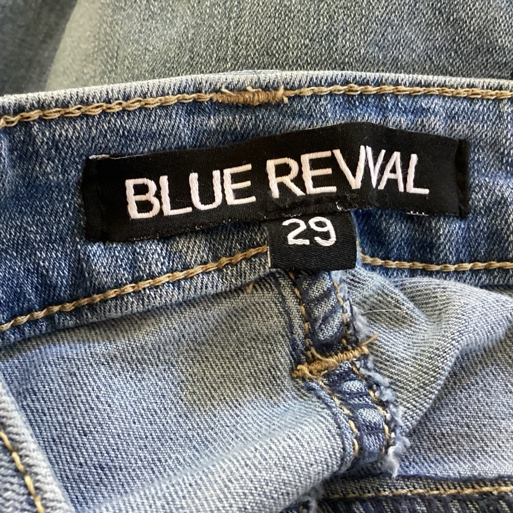 Upcycled denim jean patchwork / button embellished boho cottagecore maxiskirt 29 - Picture 14 of 15